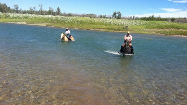 riding through the water near Vimy