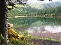 Pondering Lost Lake (day ride)