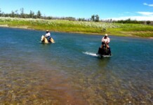 Early season river crossing (2+ hours)